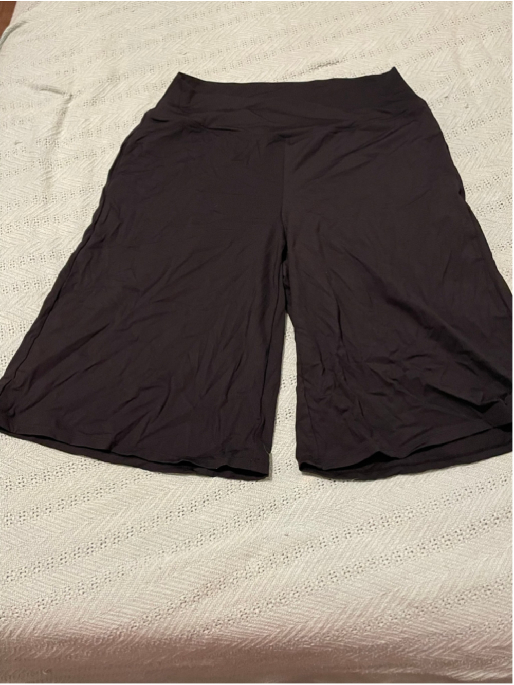 Halara Wide Leg relaxed fit capris leggings Black XL athleisure